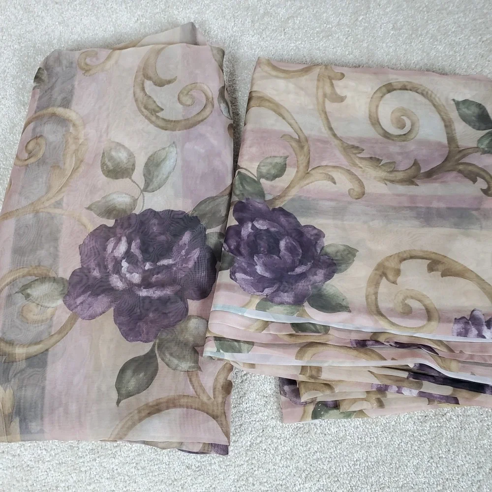 Croscill Scarf Chambord Cassis Scarves 2 Pieces Size 60X216
